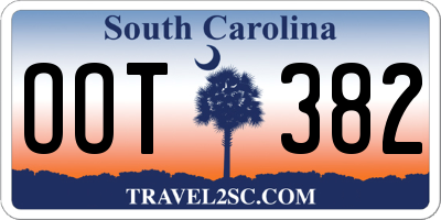 SC license plate OOT382