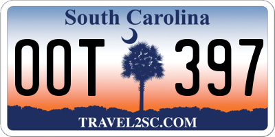SC license plate OOT397
