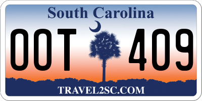 SC license plate OOT409