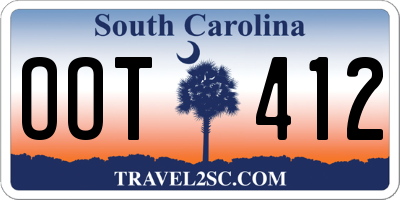 SC license plate OOT412
