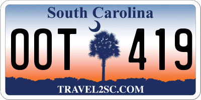 SC license plate OOT419