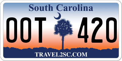 SC license plate OOT420