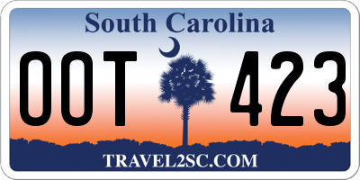 SC license plate OOT423