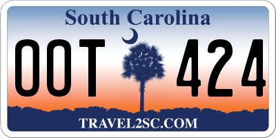 SC license plate OOT424