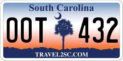 SC license plate OOT432