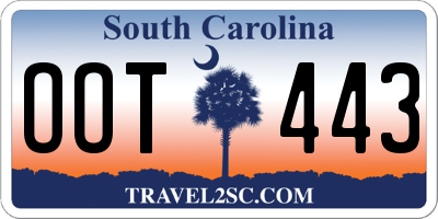 SC license plate OOT443