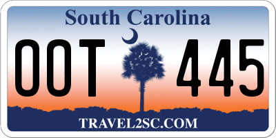 SC license plate OOT445