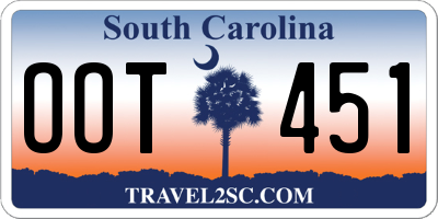 SC license plate OOT451