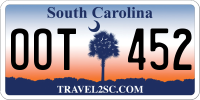 SC license plate OOT452