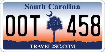 SC license plate OOT458