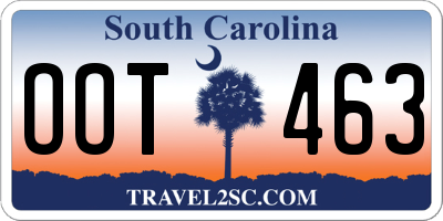 SC license plate OOT463
