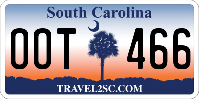 SC license plate OOT466