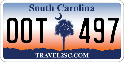 SC license plate OOT497