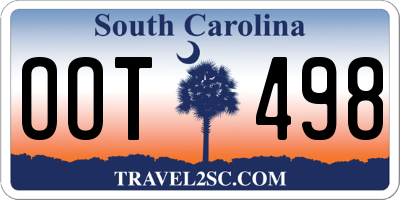 SC license plate OOT498