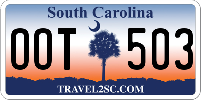 SC license plate OOT503