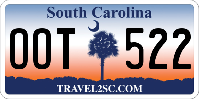 SC license plate OOT522