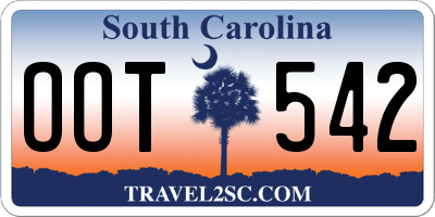 SC license plate OOT542
