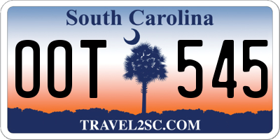 SC license plate OOT545