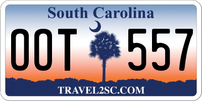 SC license plate OOT557