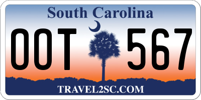SC license plate OOT567
