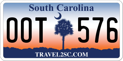 SC license plate OOT576