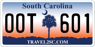 SC license plate OOT601
