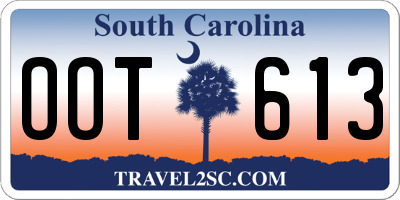 SC license plate OOT613