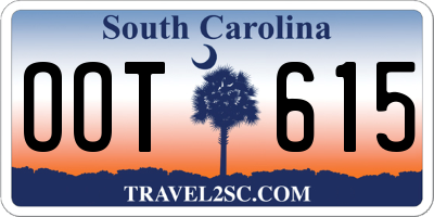 SC license plate OOT615
