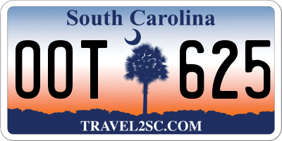 SC license plate OOT625