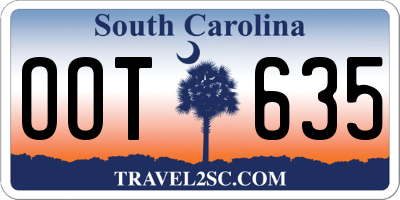 SC license plate OOT635