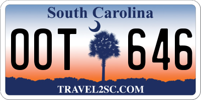 SC license plate OOT646