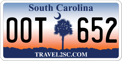 SC license plate OOT652