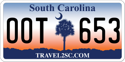 SC license plate OOT653