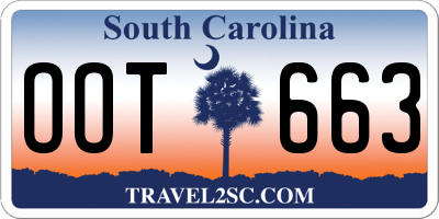 SC license plate OOT663