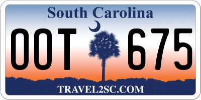 SC license plate OOT675