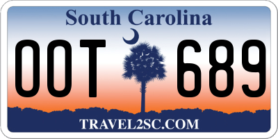 SC license plate OOT689