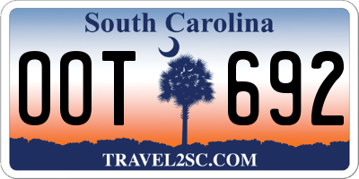 SC license plate OOT692