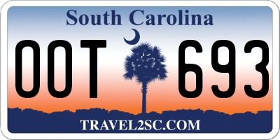 SC license plate OOT693