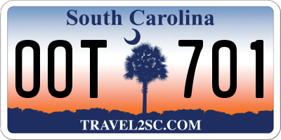 SC license plate OOT701