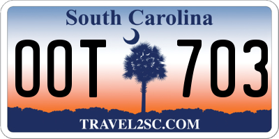 SC license plate OOT703