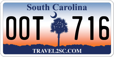 SC license plate OOT716