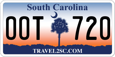 SC license plate OOT720