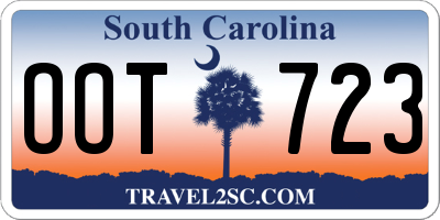 SC license plate OOT723
