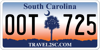 SC license plate OOT725