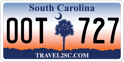 SC license plate OOT727