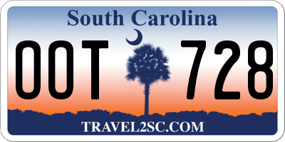 SC license plate OOT728