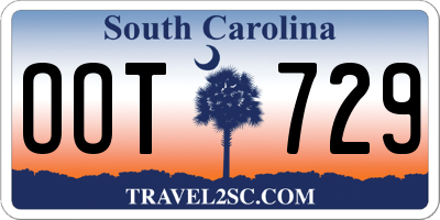 SC license plate OOT729