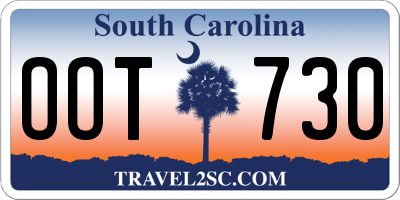 SC license plate OOT730