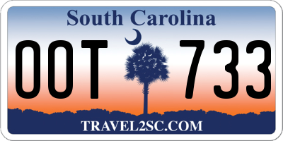 SC license plate OOT733