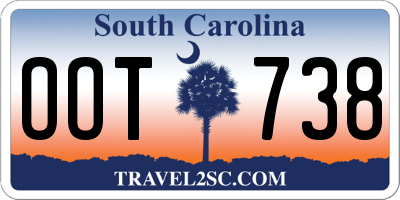 SC license plate OOT738